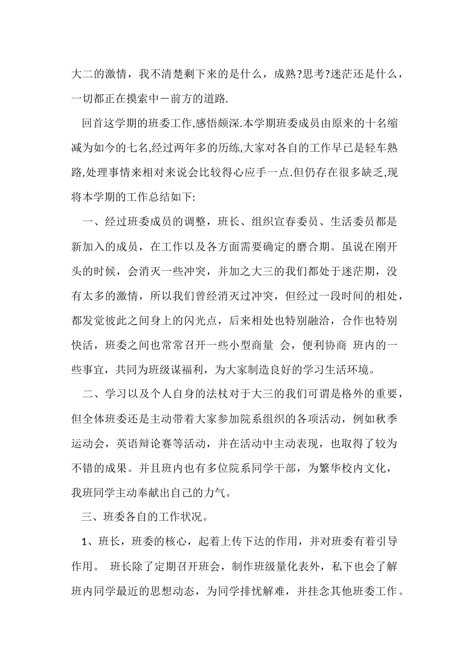 班委工作总结_第3页