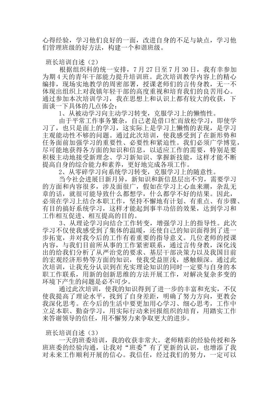 班长培训自述_第3页
