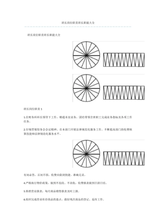 班长岗位职责班长职能大全