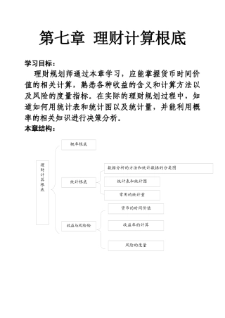 理财计算基础学习资料