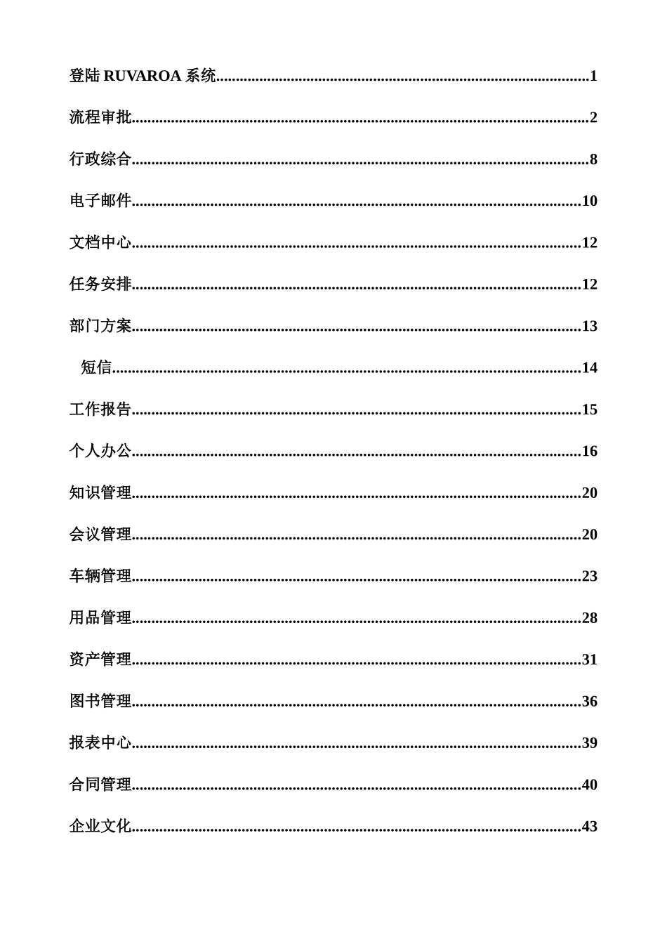 璐华RuvarOA协同办公系统前台操作说明书_第1页