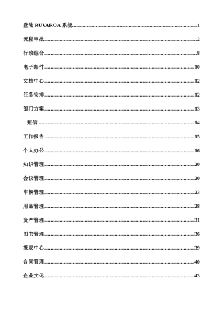 璐华RuvarOA协同办公系统前台操作说明书