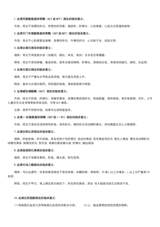 生化全套检查意义