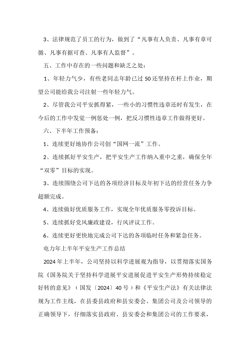 电力公司上半年工作总结_第3页