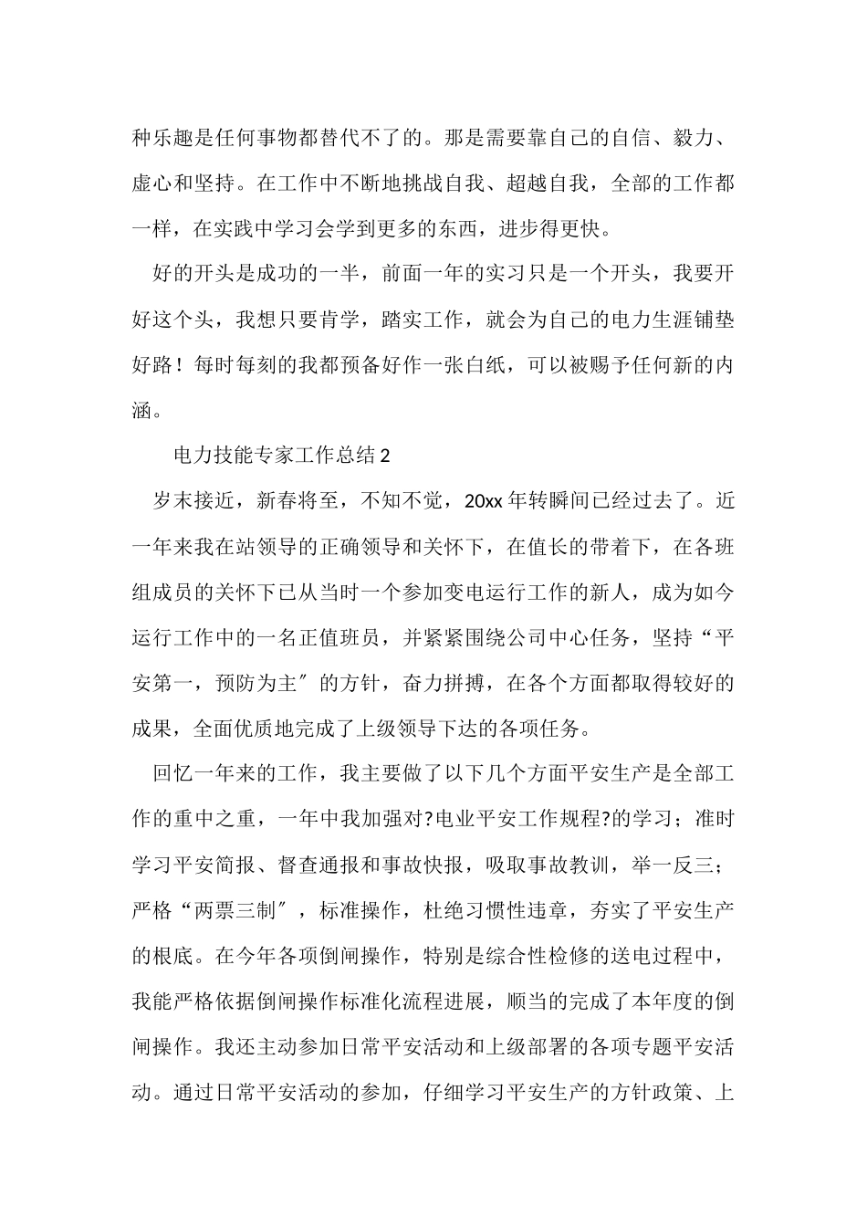 电力技能专家工作总结_第3页