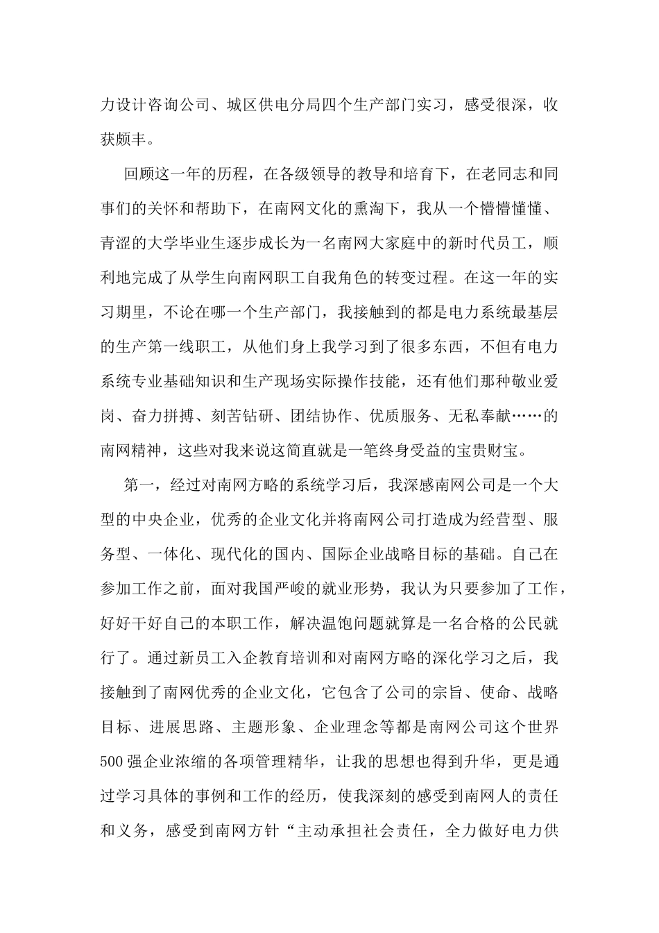 电力行业工作总结范文_第3页