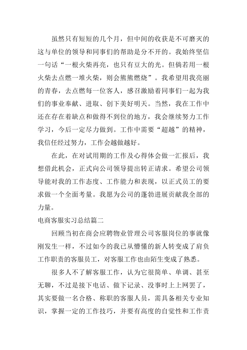 电商客服实习总结_第3页