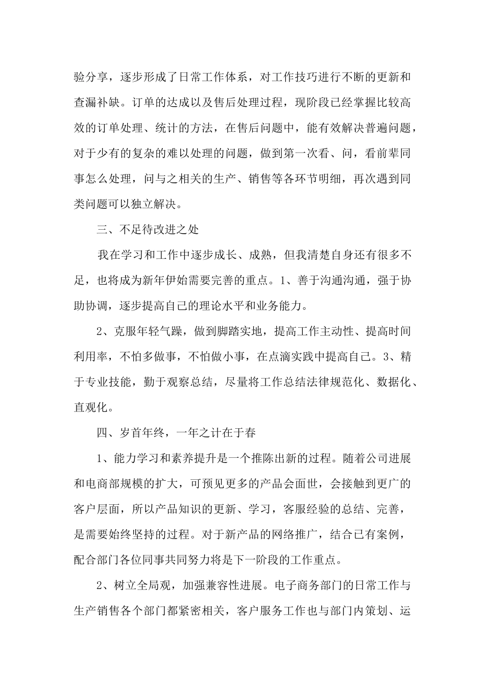 电商客服年终个人总结报告_第2页