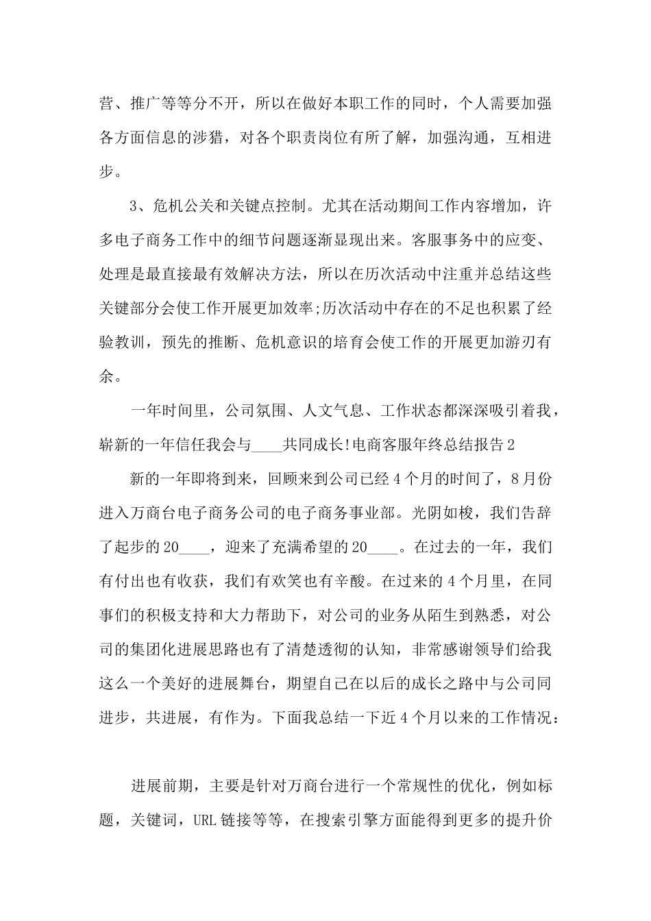电商客服年终个人总结报告_第3页