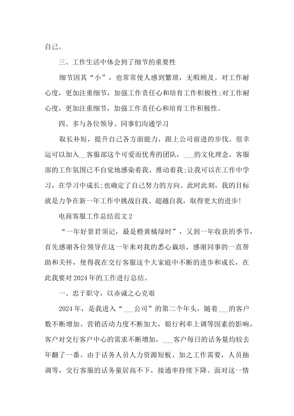 电商客服工作总结范文5篇_第2页
