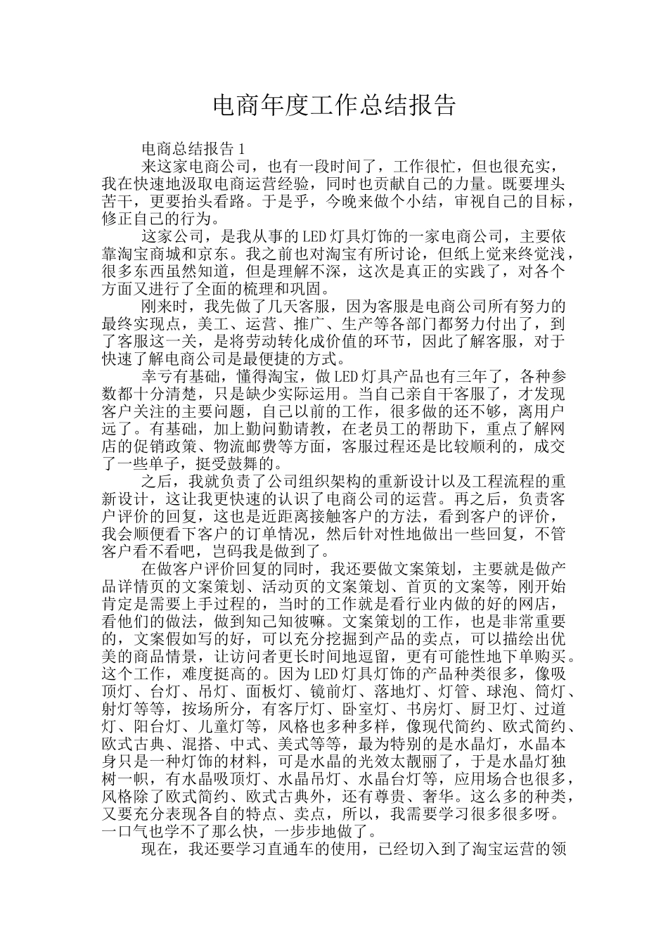电商年度工作总结报告_第1页