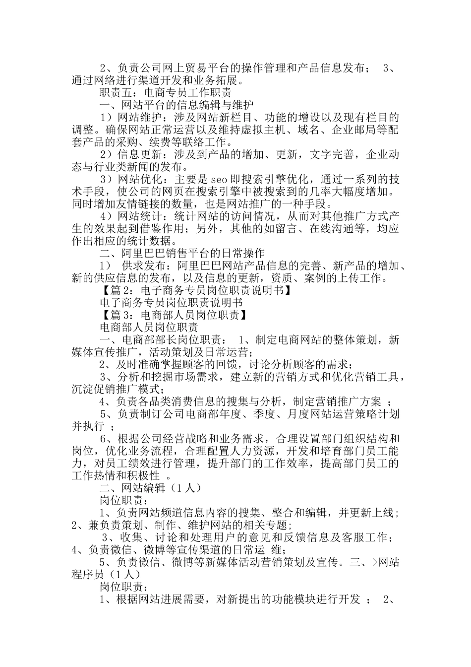 电商推广专员岗位职责_第2页