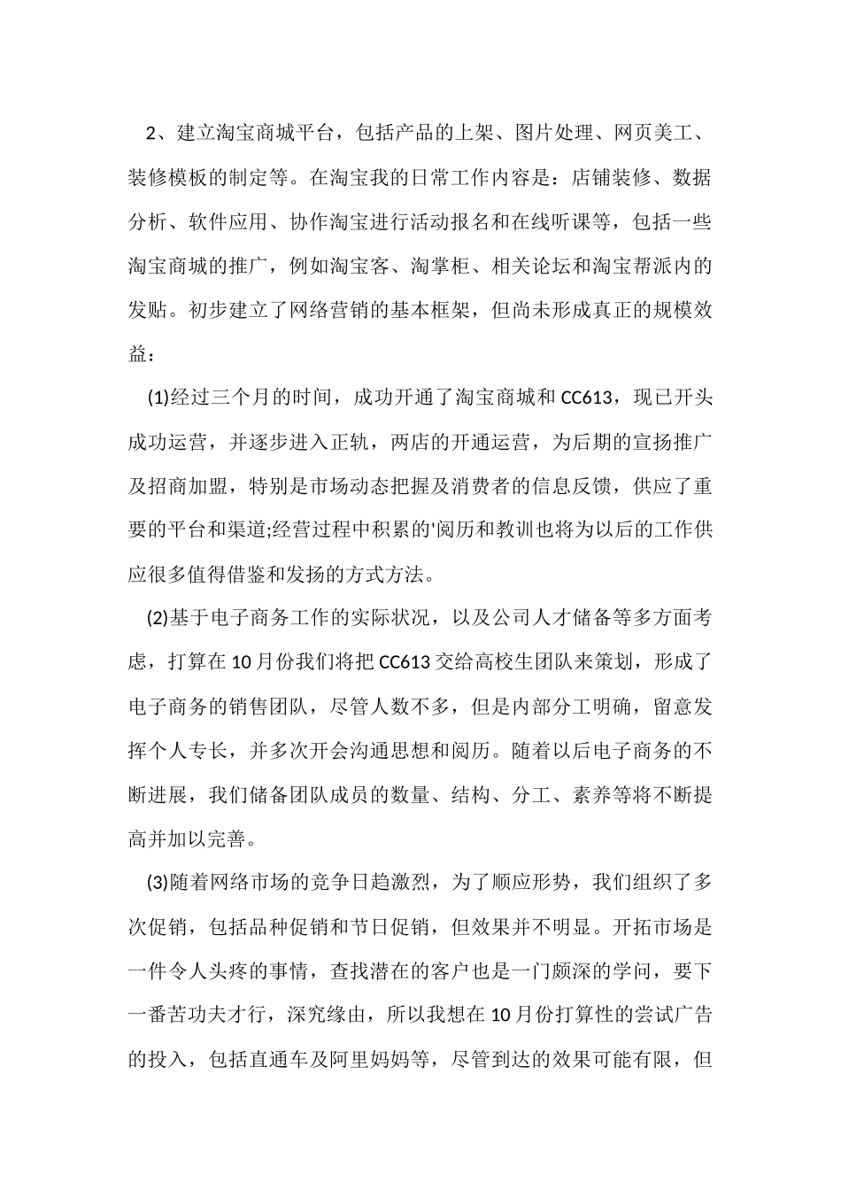电商部述职报告_第2页