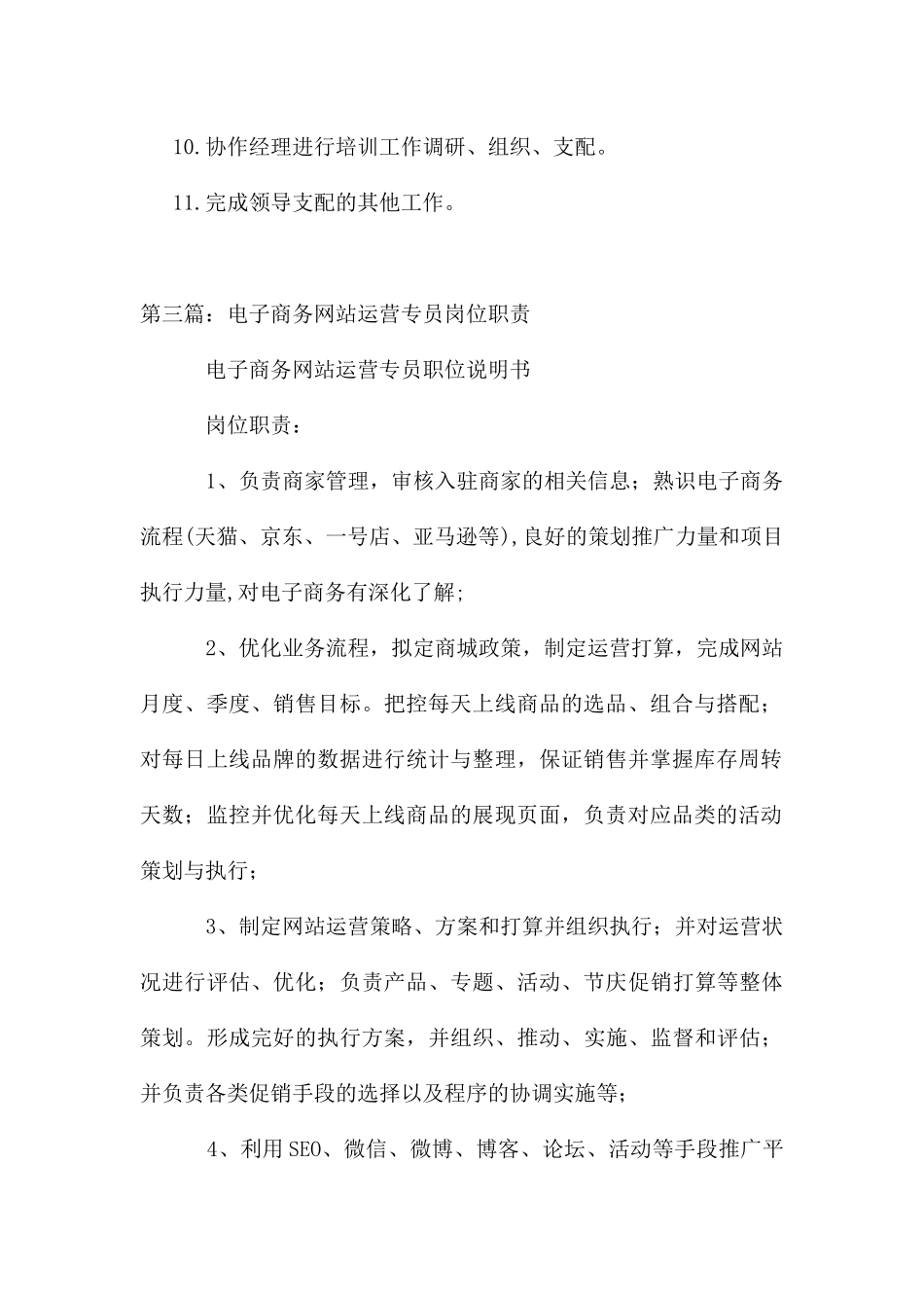 电子商务专员岗位职责_第2页
