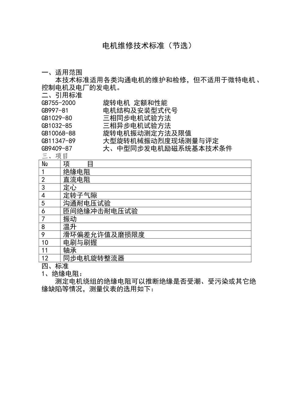 电机维修技术标准_第1页