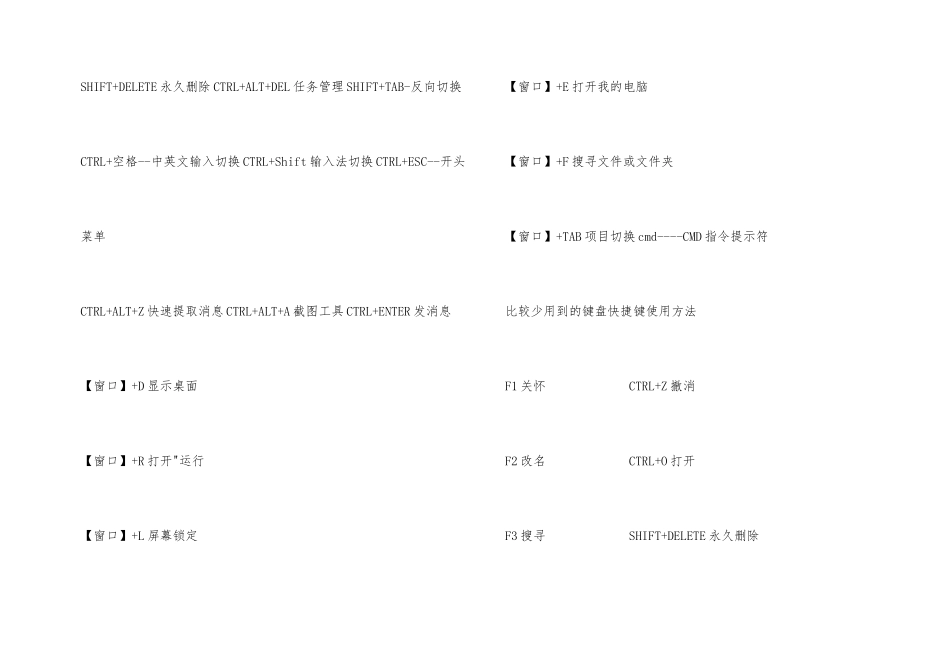 电脑快捷键使用大全_第2页