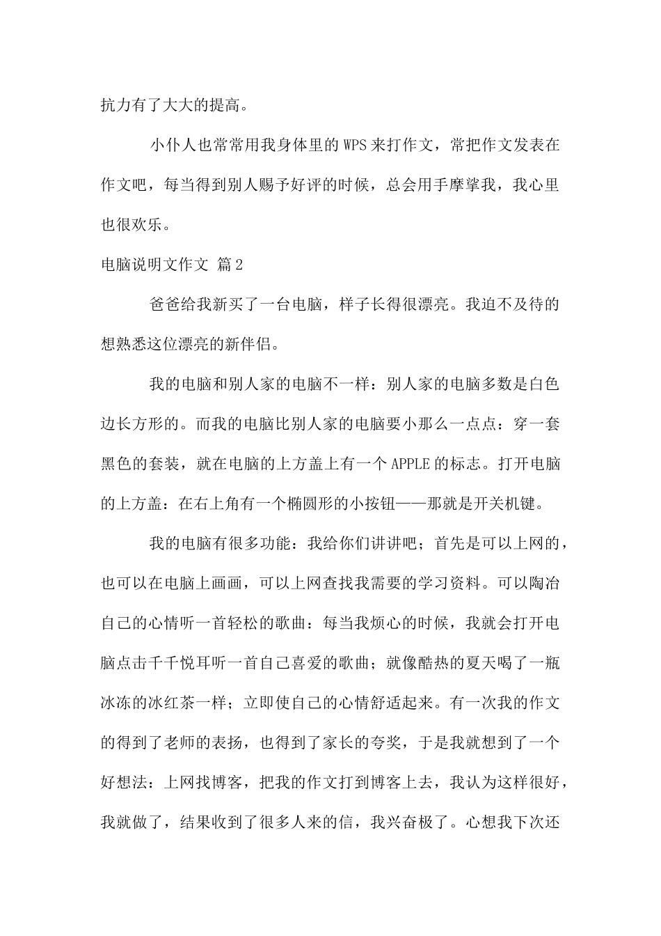 电脑说明文作文汇编七篇_第2页