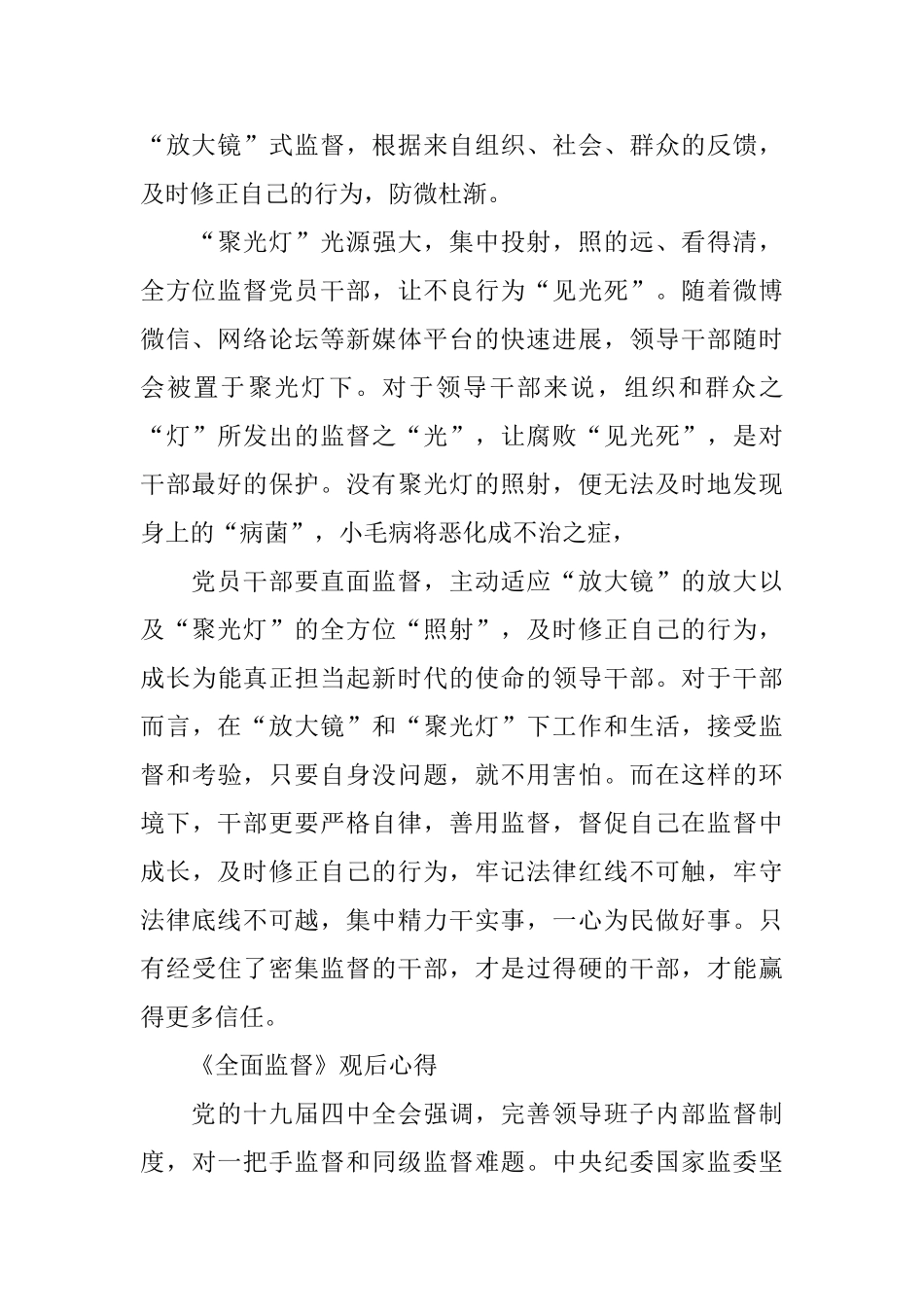 电视剧《全面监督》观后心得感悟800字大全5篇_第2页