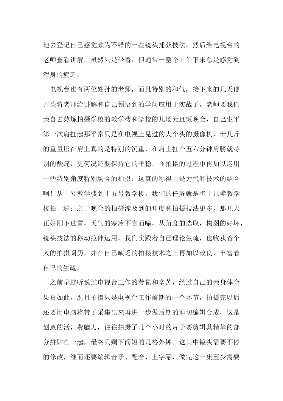 电视台实习工作报告_第3页