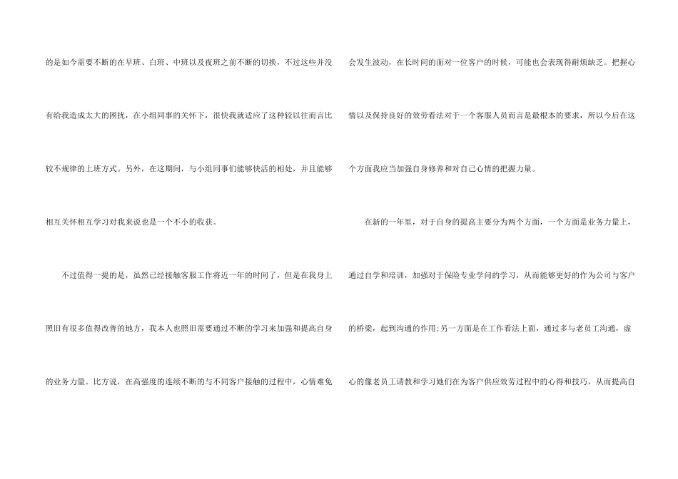 电话客服职业个人工作总结_第2页