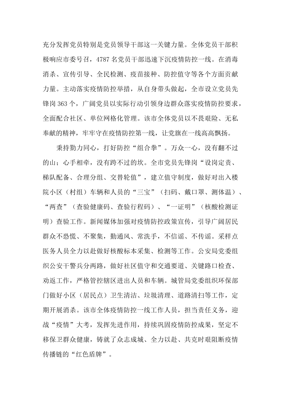 疫情防控工作经验总结汇报_第2页