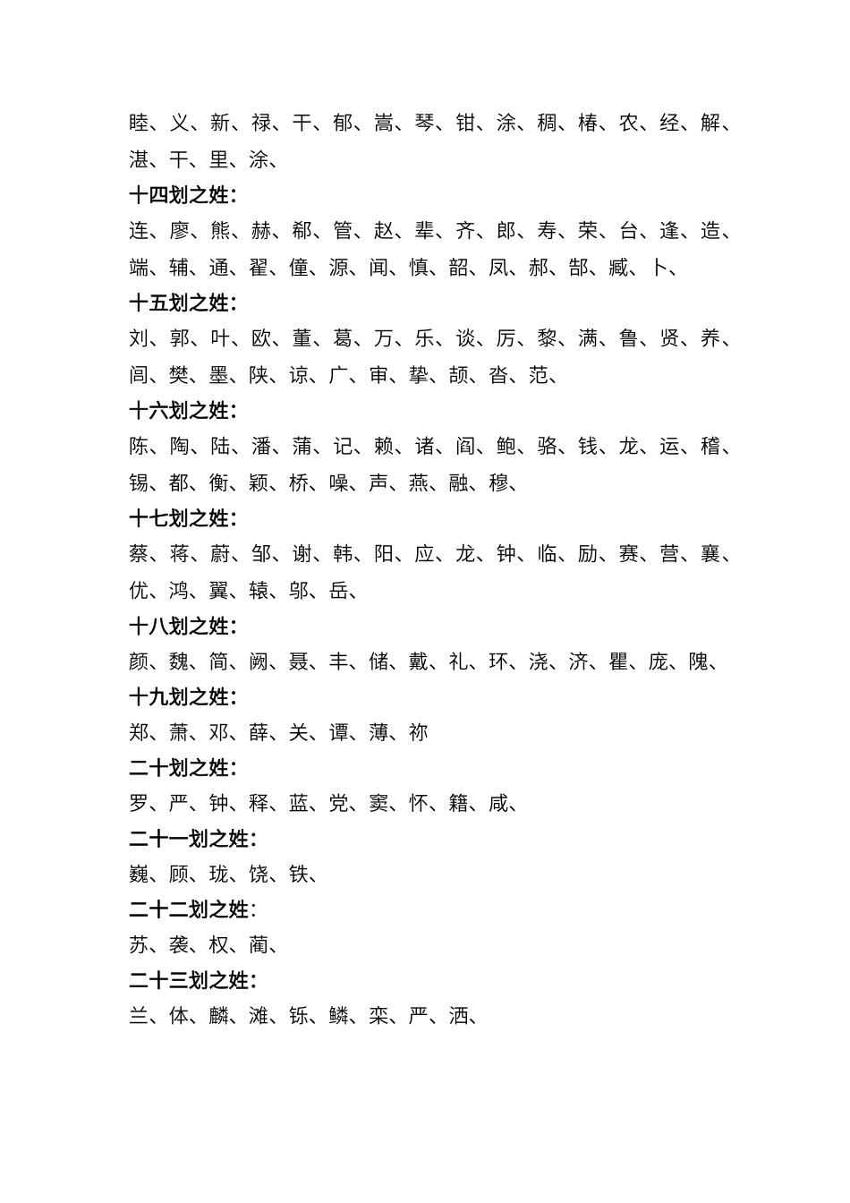 百家姓姓氏笔画大全_第3页