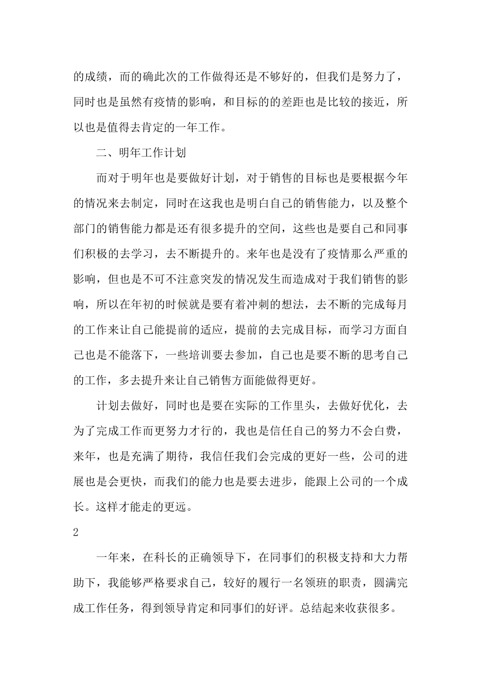 百货商场个人年终工作总结_第2页