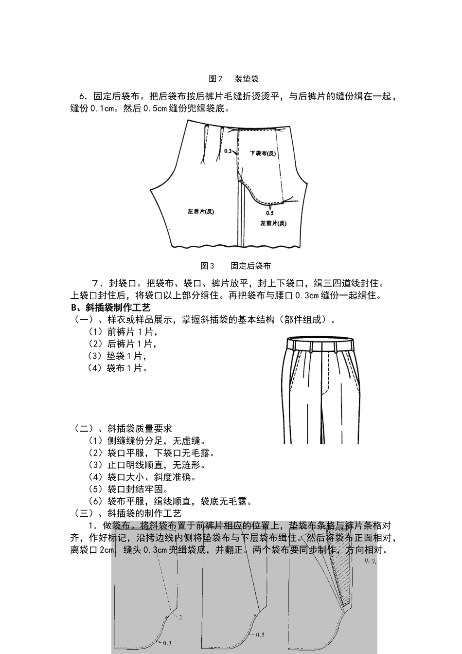 直插袋、斜插袋的制作工艺_第3页