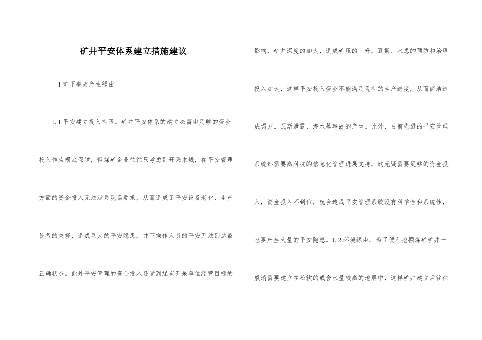 矿井安全体系建设措施建议_第1页