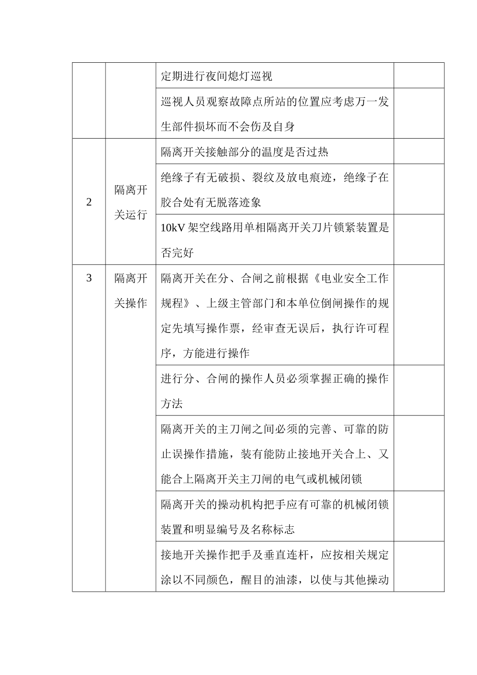 某公司隔离开关安全检查表_第2页