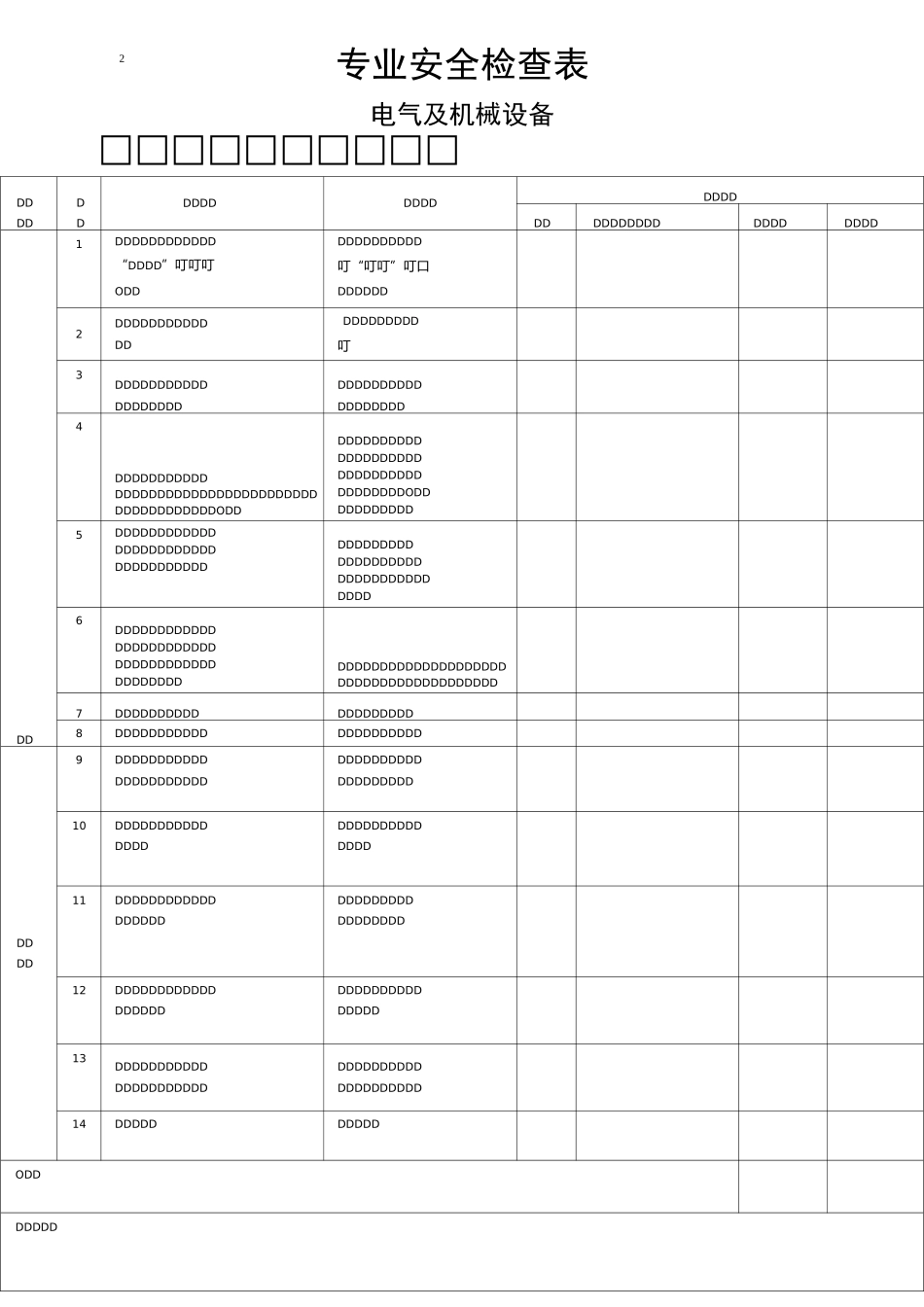 安全检查表评审修订记录_第3页