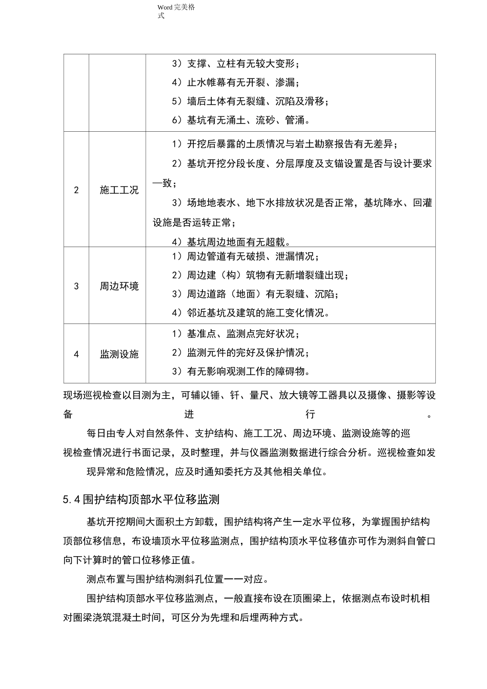 工程基坑监测点布设方案_第2页
