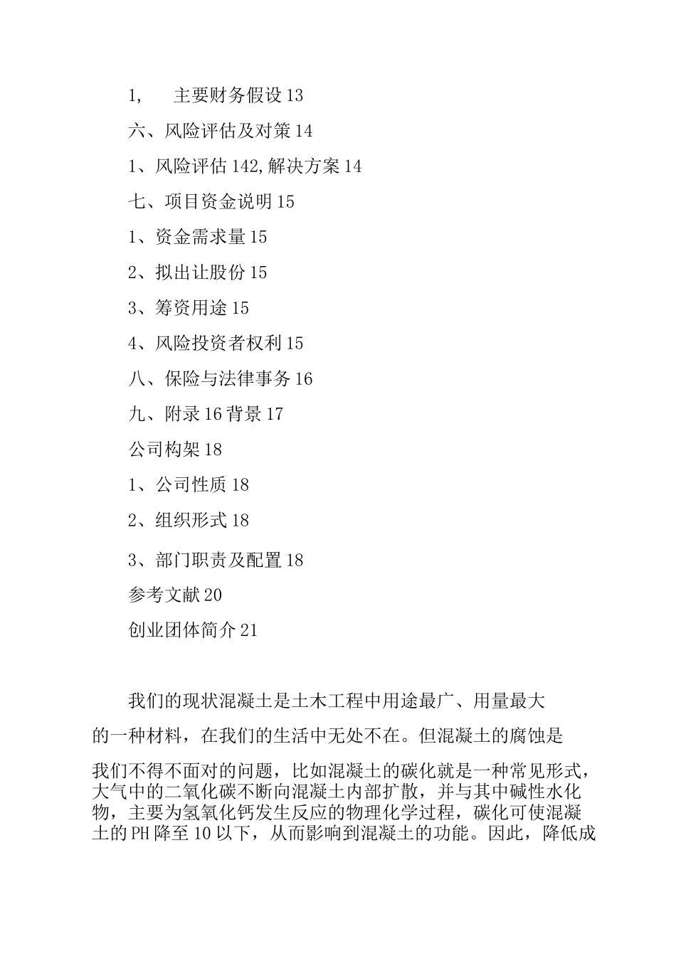 混凝土公司商业计划书_第2页