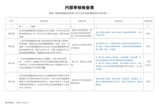 内审检查表(检验检测机构资质认定生态环境监测机构补充要求)(可编辑修改word版)
