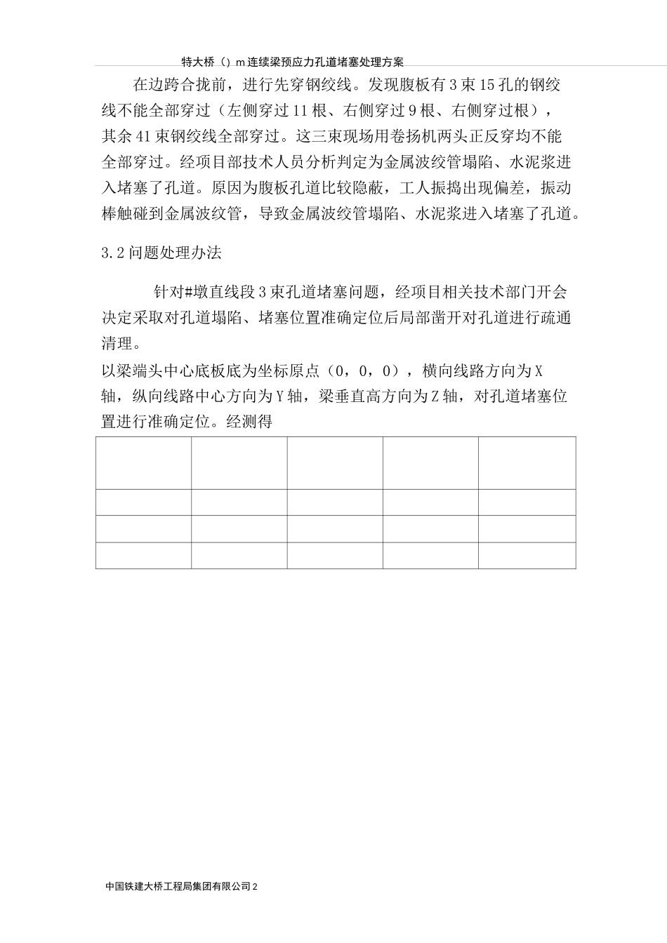 连续梁直线段预应力孔道堵塞处理施工方案_第3页