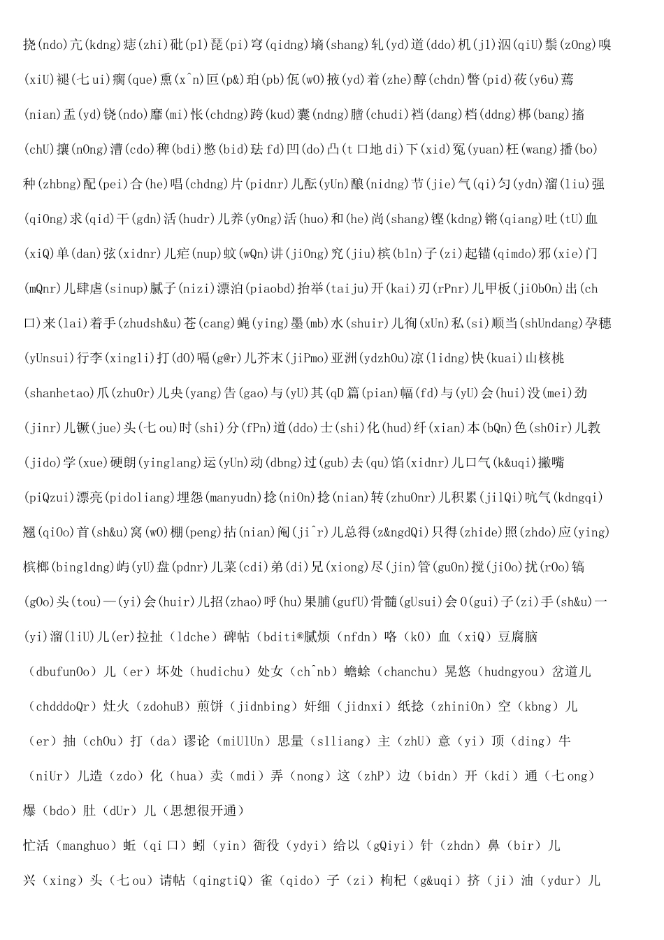 普通话考试中生僻字_第3页