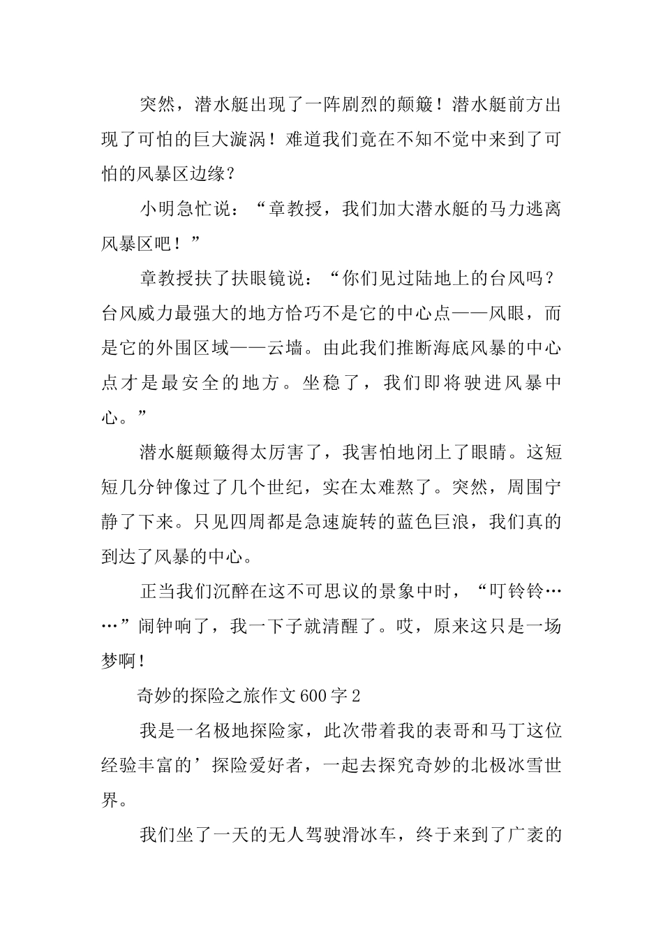 神奇的探险之旅作文范文600字4篇_第2页