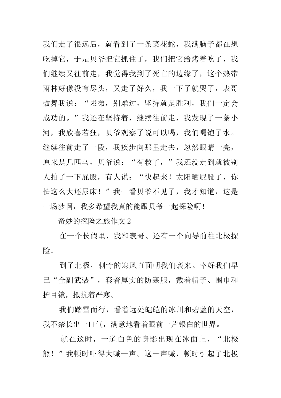 神奇的探险之旅作文范文3篇_第2页