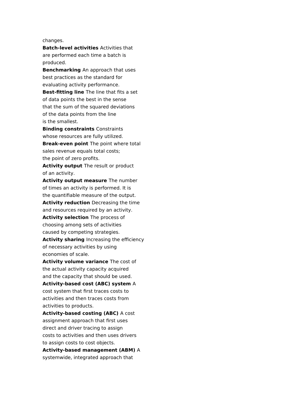 管理会计专业术语词汇大全_第3页