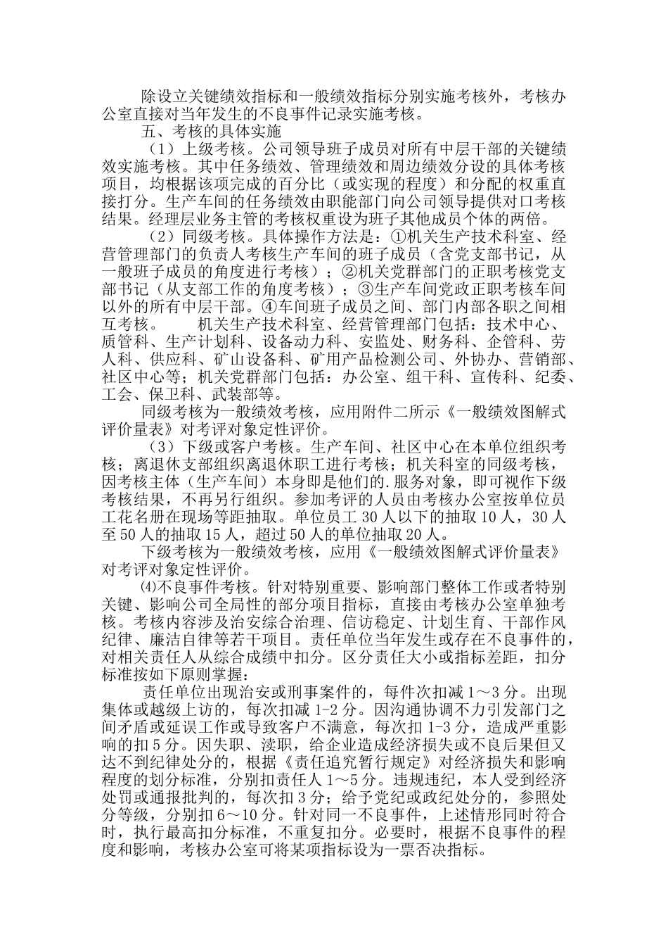 管理层绩效考核方案模板_第2页