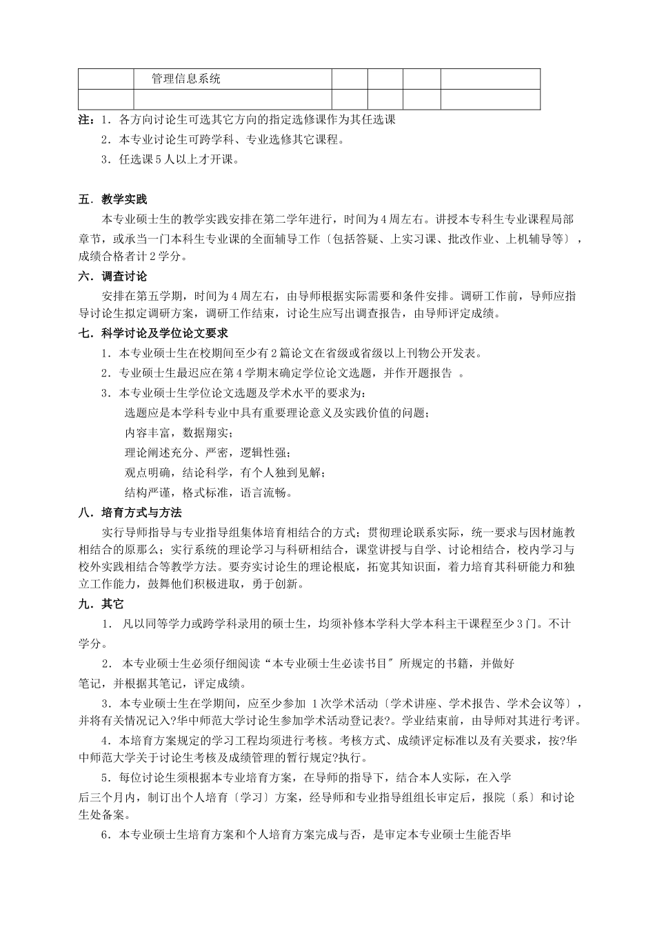 管理科学与工程专业硕士学位研究生培养方案_第3页