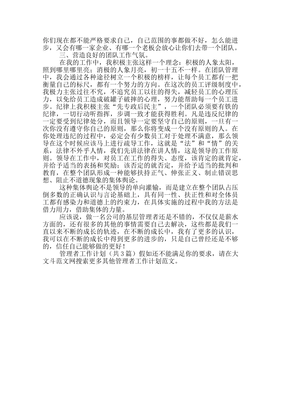管理者工作计划_第3页