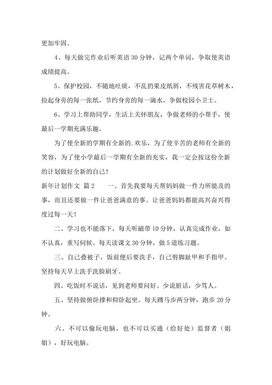 精选新年计划作文锦集5篇_第2页