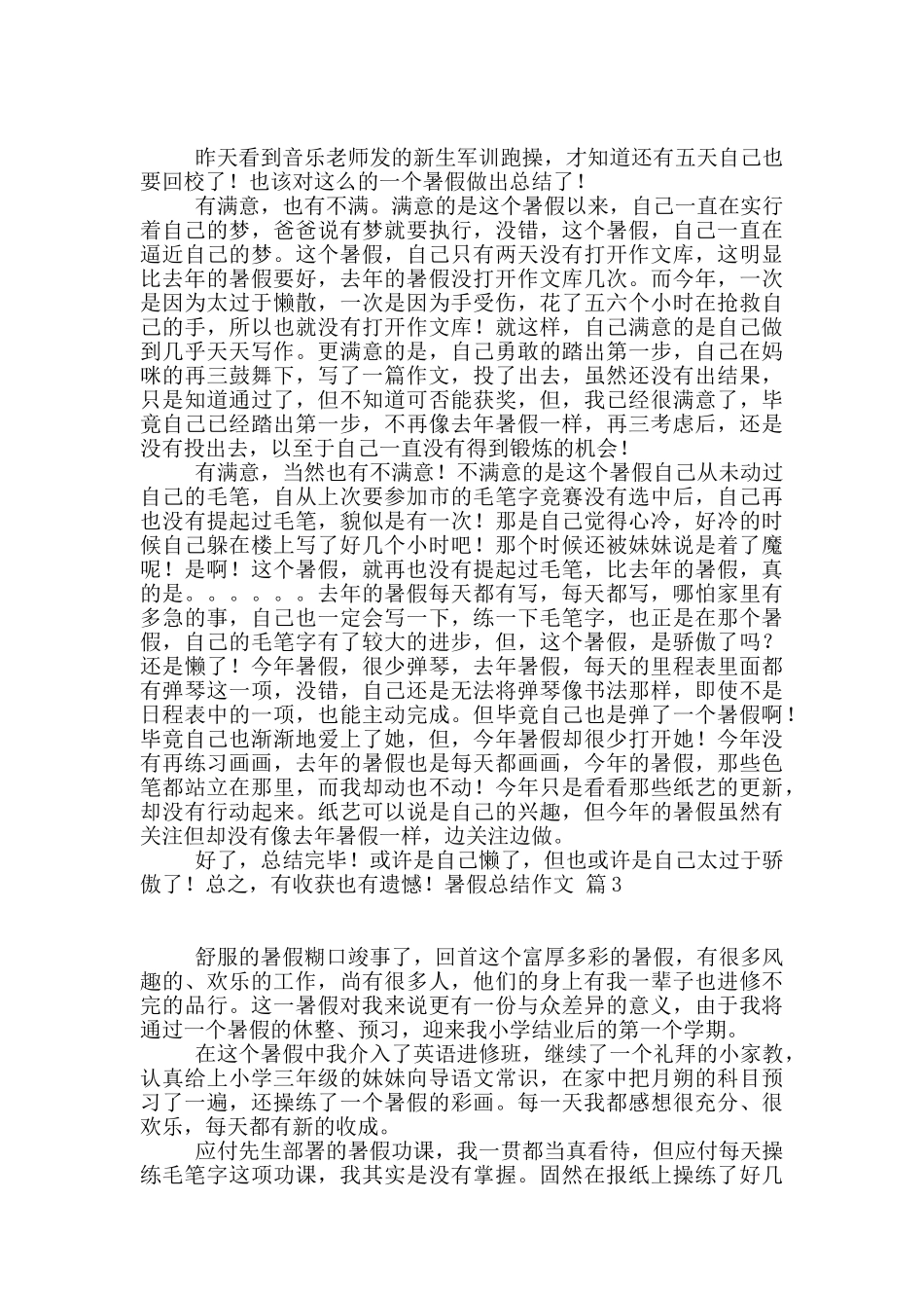 精选暑假总结作文十篇_第2页