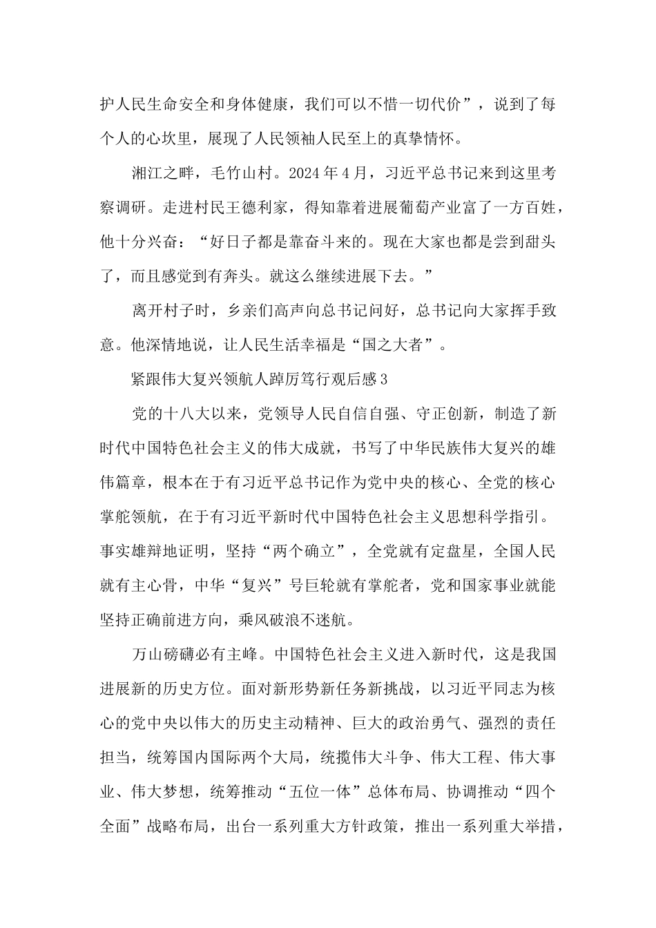 紧跟伟大复兴领航人踔厉笃行观后感体会_第3页