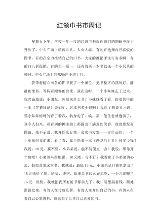 红领巾书市周记