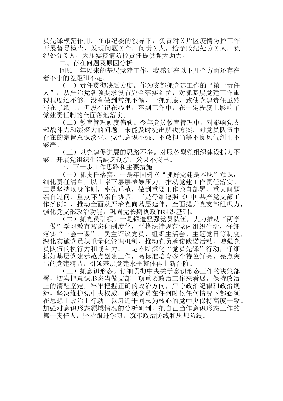 纪委党支部书记2024年度述职报告_第2页