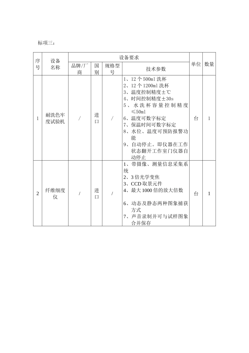 纺织品检测仪器项目公告_第3页