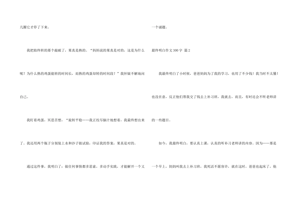 终于明白300字四篇_第2页