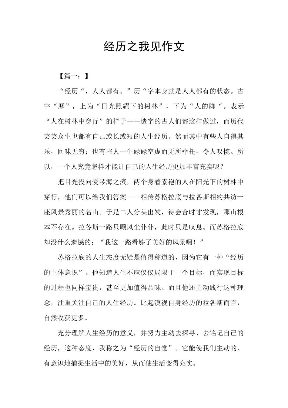 经历之我见作文_第1页